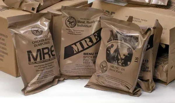 2022 Inspection MREs (Meals Ready-to-Eat) Genuine U.S. Military Surplus Assorted Flavor (4-Pack) for Emergency, Military Grade, Hunting, Camping, Fishing, Prepper supplies and Survivalism ready