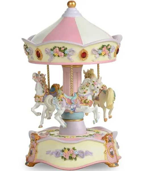 The San Francisco Music Box Company Classic Horse Musical Carousel