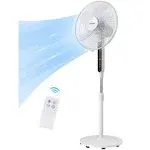 Utilitech 16-in 12-Speed Indoor White Oscillating Pedestal Fan