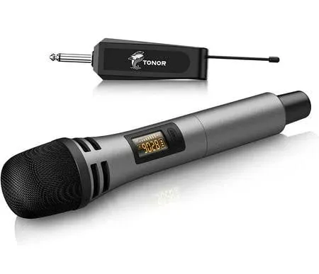 TONOR TW310 Handheld UHF Wireless Dynamic Microphone with Rechargeable Receiver