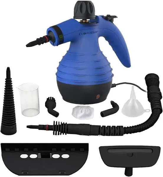 Comforday Multi-Purpose Handheld Pressurized Steam Cleaner with 9-Piece Acces...