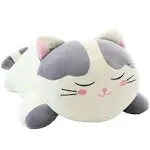 Cat Big Plush Hugging Pillow, Super Soft Kitten Kitty Stuffed Animals Toy Gifts for Kids, Girls, Bed, Christmas, Valentine 21.7" (Gray)