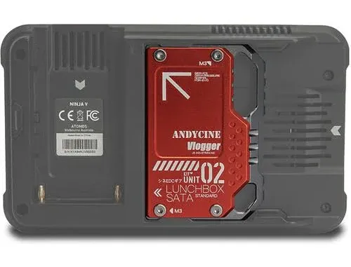 ANDYCINE LunchBox II Magnalium Case for SATA SSD to Atomos Ninja V/V+ Attachment LUNCHBOX II R