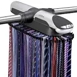 Aniva Motorized Tie Rack Best Closet Organizer with LED Lights, Automatic Rotati