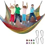 Kids Playground Climbing Cargo Net - 9.8 X 9.8Ft Kids Playground Safety Net,Poly