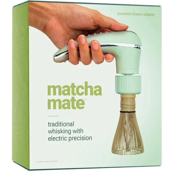 Matcha Mate Electric Powered Bamboo Whisk - Traditional Whisking with Electronic Precision - Rechargeable Portable Matcha Tea Frother, Stirrer, Mixer, Making Machine Set Accessories Kit - Macha Gift