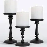 HB Design Co. Matte Black Candle Holders Set of 3