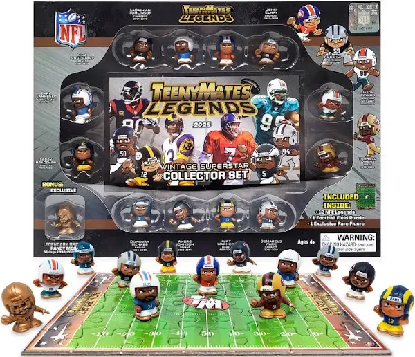 2025 NFL TEENYMATES LEGENDS SERIES 3 VINTAGE SUPERSTAR COLLECTOR BOX SET 13 PCS.