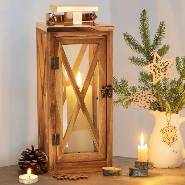 XRKITE Wooden Candle Lantern Holder