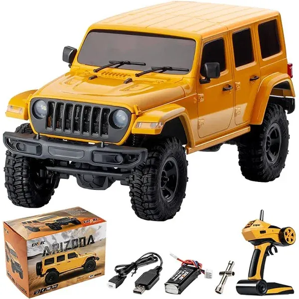 EAZYRC Arizona RC Crawler 1/18 Scale Remote Control Car 4WD Off Road Truck Climbing Car Models RTR with 2.4GHz Transmitter Battery and Charger