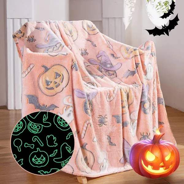 Dujoju Halloween Pumpkin Throw Blanket