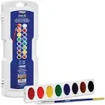 Prang Oval Watercolor Paint Set with Brush,16 Assorted Colors