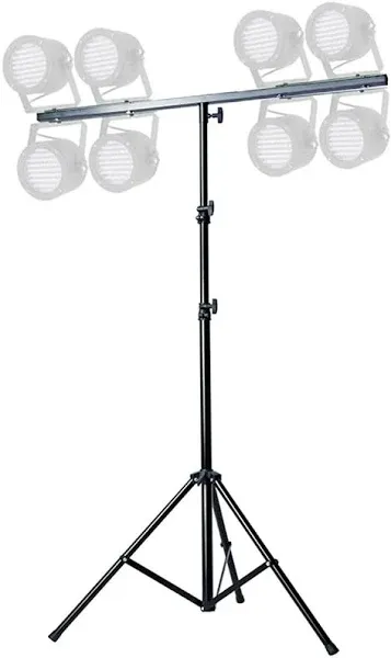 (TM) 8FT 2.5 Meter Tripod Stage Light Stand with 3.5FT (1.0M) T Bar for 8 Lights Black