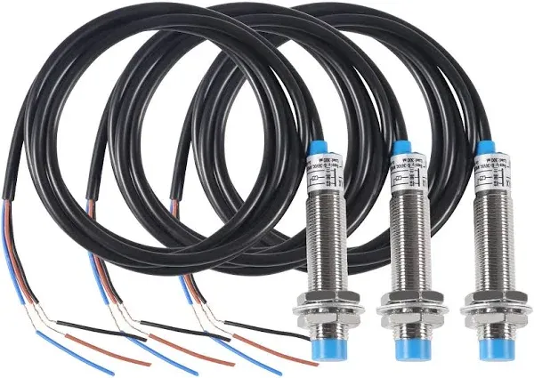 3Pcs 3D Printer Inductive Proximity Sensor Switch LJ12A3-4-Z/BX 5V 300mA Detection NPN NO DC 6-36V 4mm Normally Open Proximity Switch LJ12A3-4-Z/BX-5V 4mm Detecting Distance 3 Wire