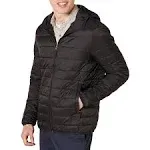 NWT Amazon Essentials Men&#x27;s Lightweight Water-Resistant Hooded Puffer Jacket