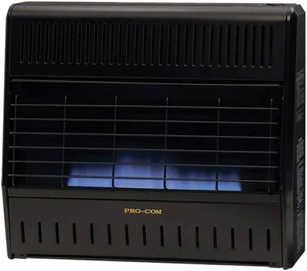 ProCom MNSD300TGA 30,000 BTU Dual Fuel Blue Flame Heater - Black