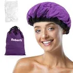 Debecty Deep Conditioning Heat Cap Microwavable Heat Cap for Steaming Hair Styling and Treatment Steam Cap Steaming Haircare Therapy (Purple)