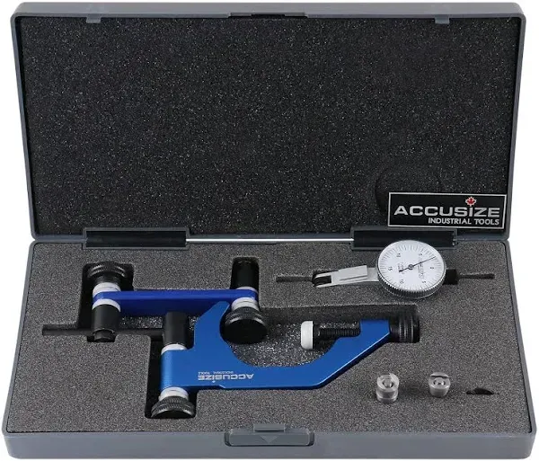 Accusize Industrial Tools - 0.03'' by 0.0005'' Dial Test Indicator in Fitted Box Plus 1pc Professional Universal Indicator Holder, P900-S186