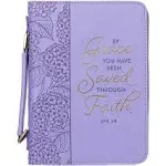 Faux Leather Fashion Bible Cover for Women: by Grace You Have Been Saved - Ephes