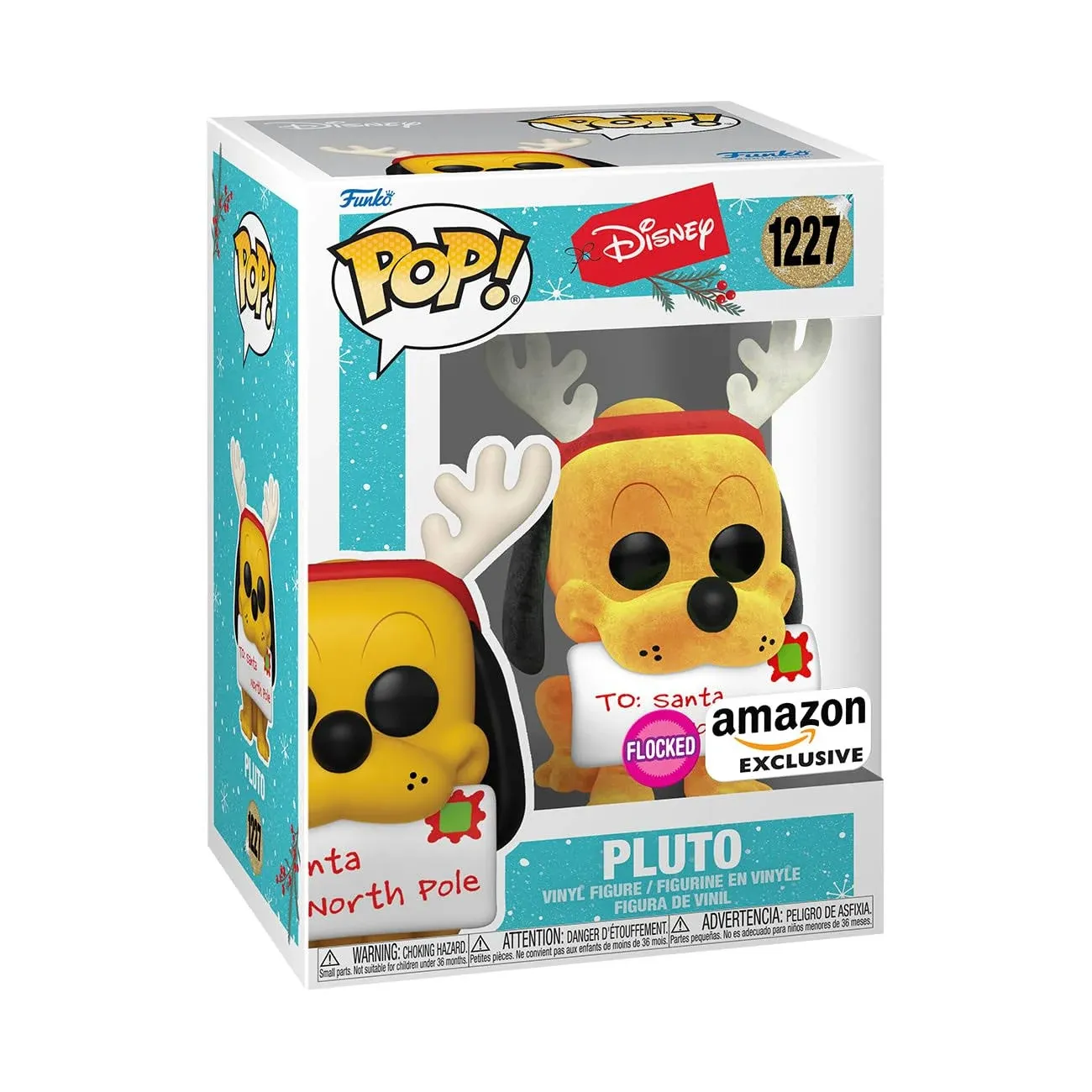 Disney: Holiday Pluto (Flocked) Funko Pop! Vinyl