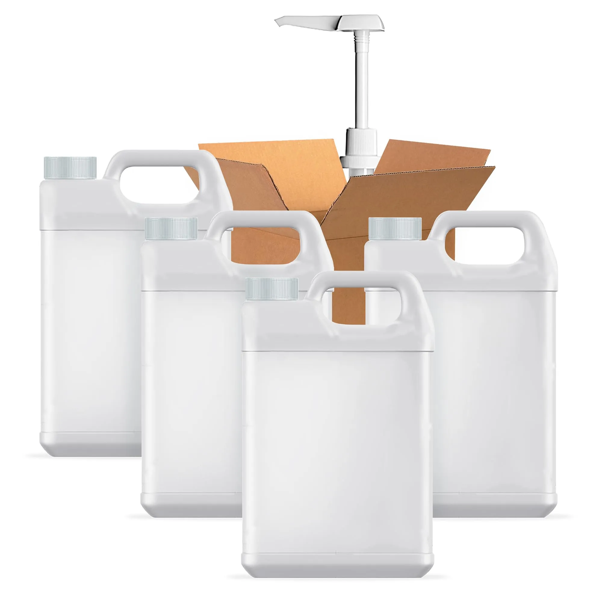 HWL 1 Gallon Plastic F Style Jug 4-Pack