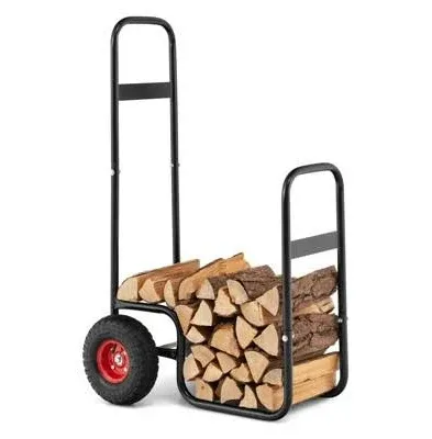 Tangkula Firewood Log Cart Carrier