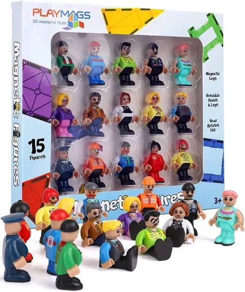 Playmags Magnetic Figures Community Set of 15 Pieces