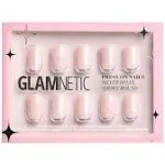 Glamnetic Press On Nails - Pure Intentions | Glossy, Semi-Transparent, Short Round Nails, Reusable | 12 Sizes - 30 Nail Kit with Glue