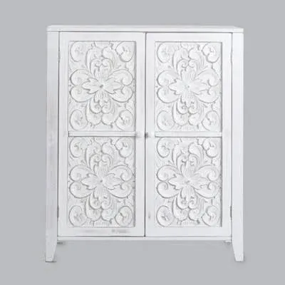 LTD Commodities Lakeside Carved Design Storage Cabinets