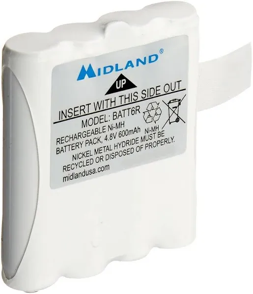 Midland Rechargeable BATT6R Battery Pack (AVP8) 1 Battery Open Box