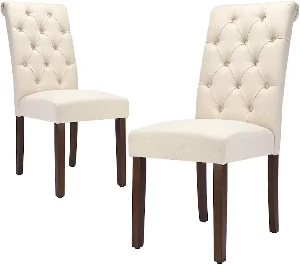 COLAMY Tufted Dining Room Chairs Set of 2