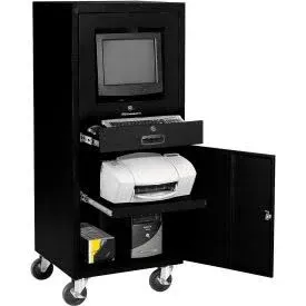 Global Industrial Mobile Security Computer Cabinet