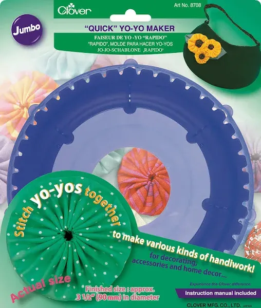 Clover &#034;Quick&#034; Yo-Yo Maker (Round Jumbo) #8708 for an Easy Yo-Yo Quilt