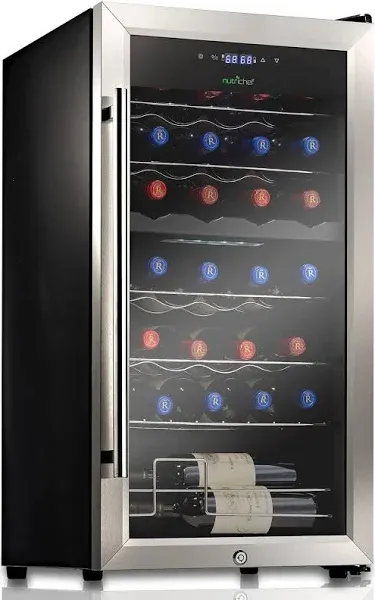 Nutrichef PKCWCDS288 28 Bottles Wine Cellar (Dual-Zone)