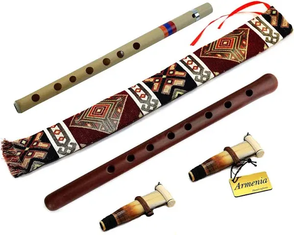 Armenian DUDUK PACK with 2 Reeds Apricot Wood Oboe Woodwind GIFT Flute 