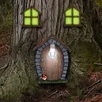 Window and Door Fairy Gnome Home Miniature for Trees Decoration