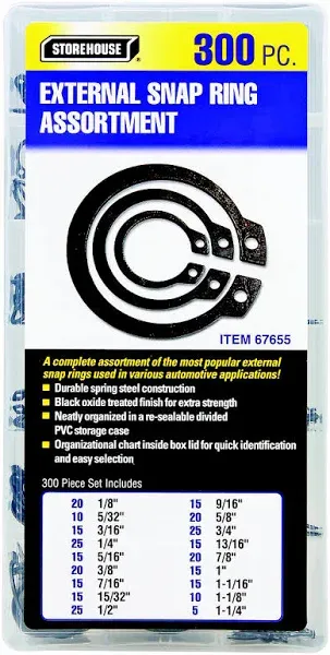 New External Snap Hook Ring Assortment Kit 300 pc