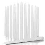 CANDWAX White Taper Candles 12 inch Dripless - Set of 12 Tapered Candles Idea...