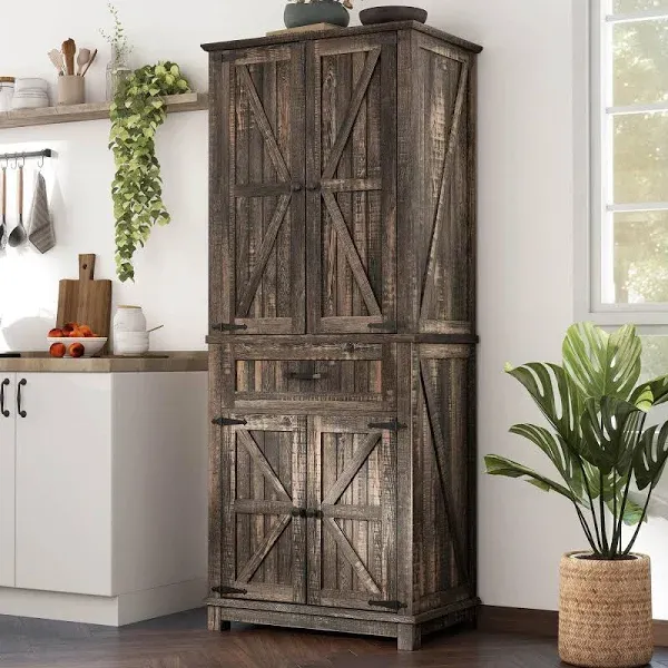 DWVO 72" Tall Kitchen Pantry Cabinet