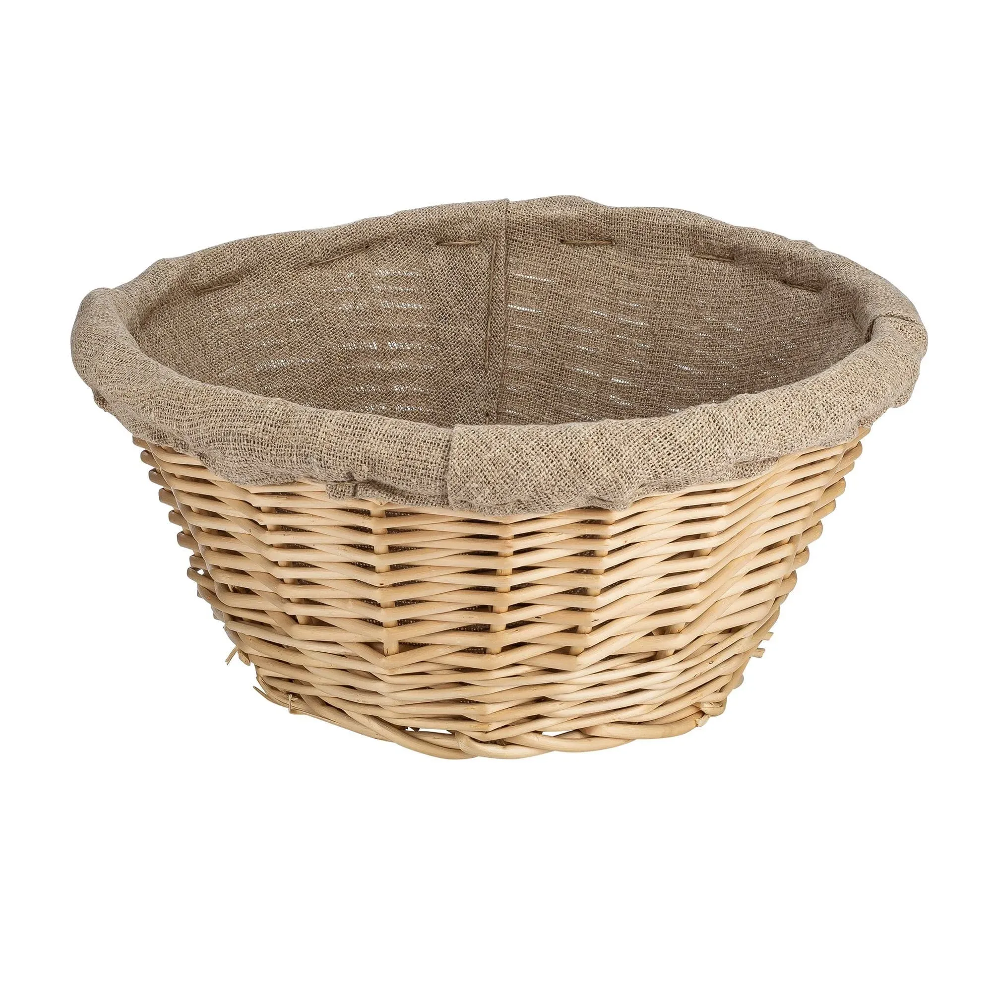 Matfer (118511) 9 1/2" Banneton Linen Lined Wicker Basket