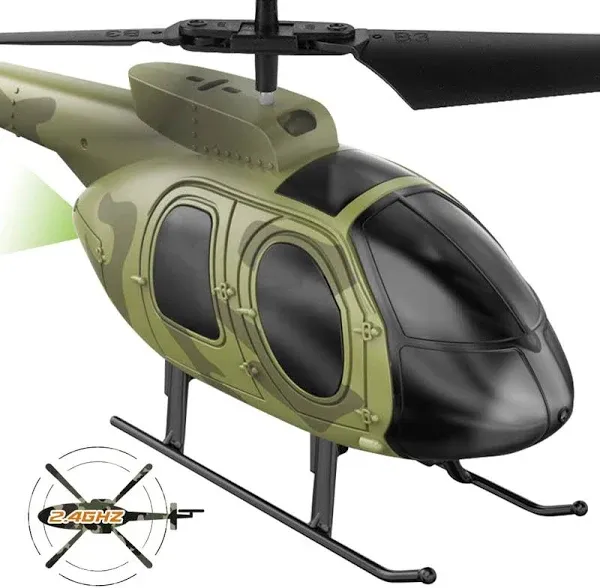  Remote Control Helicopter for Kids, Camouflage RC Helicopter, 2.4GHz Radio 