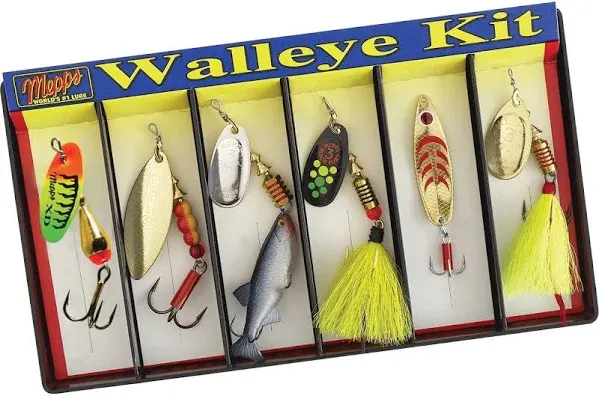 Mepps Walleye Kit Plain and Dressed Lure Assortment