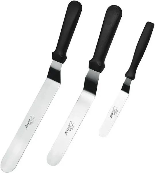 Ateco Ultra Offset Spatula 3 Piece Set; 1305 - 4.25 Inch, 1307 - 7.75 Inch, a...