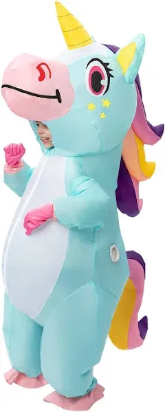 Spooktacular Creations Halloween Kids Inflatable Costume, Full Body Unicorn Blow Up Costume, Unicorn Costumes for Parties