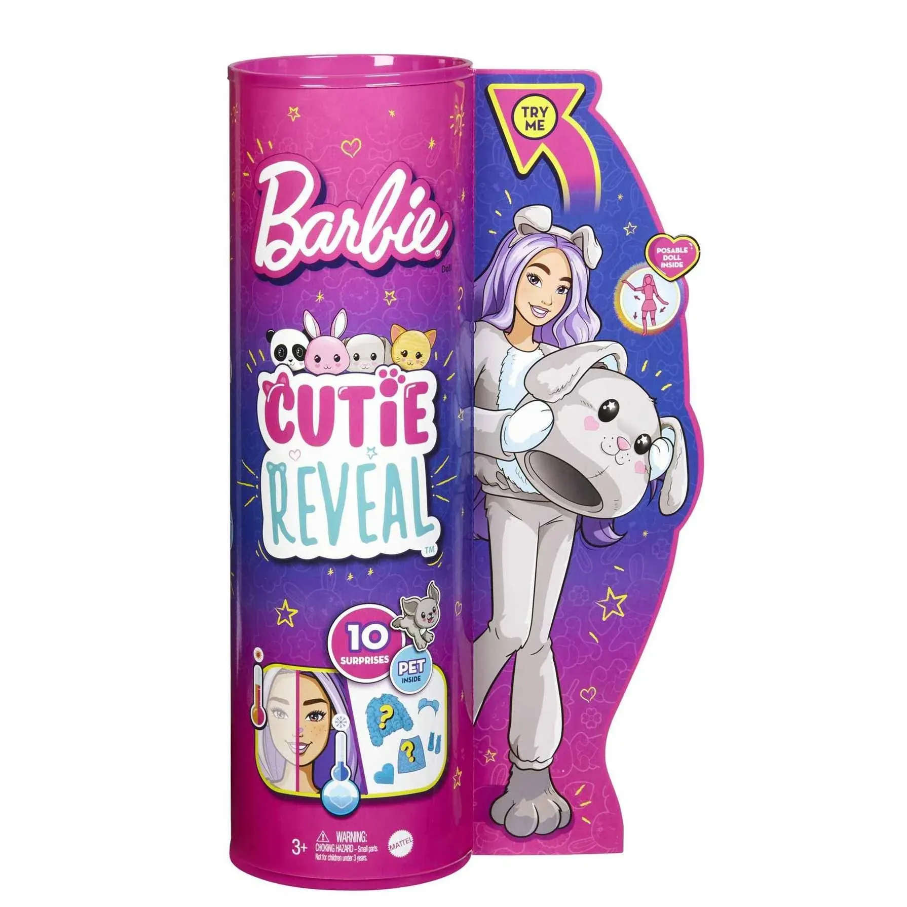 Barbie Cutie Reveal Doll with Puppy Plush Costume &amp; 10 Surprises