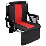 ALPHA CAMP Stadium Seat Chair for Bleachers with Back & Arm Rest