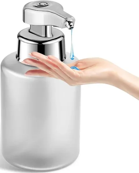 Automatic Soap Dispenser Touchless Auto Liquid Hand Dish Soap Dispenser Hands Free Electric Soap Dispenser Rechargeable for Kitchen Bathroom White