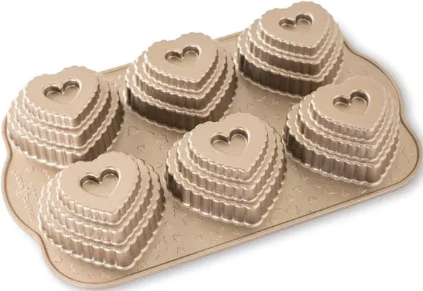 Nordic Ware Tiered Heart Cakelet Pan