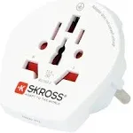 Skross World to Europe Country Travel Adaptor, White