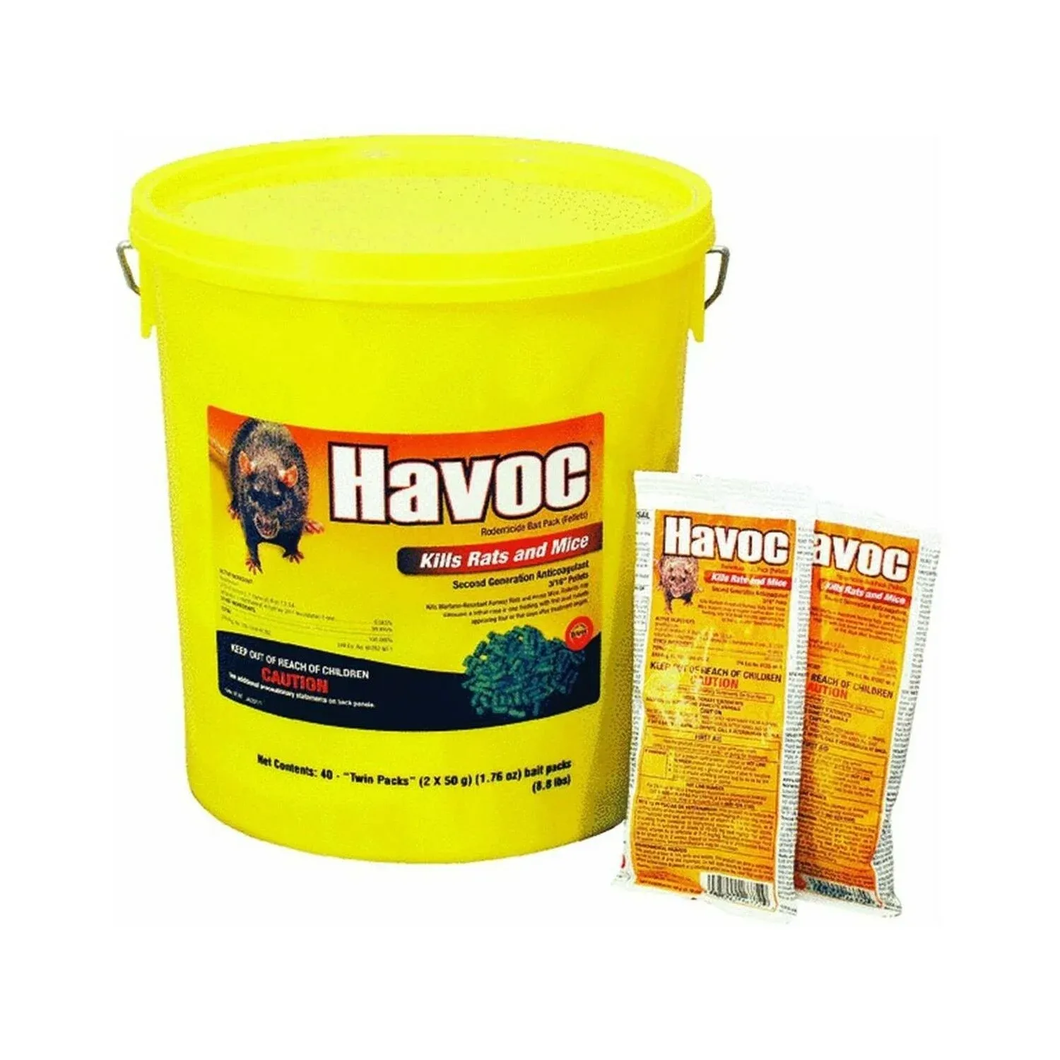 HAVOC RODENTICIDE BAIT PELLETS 80 PAIL